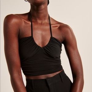 Abercrombie Slinky Halter Top black